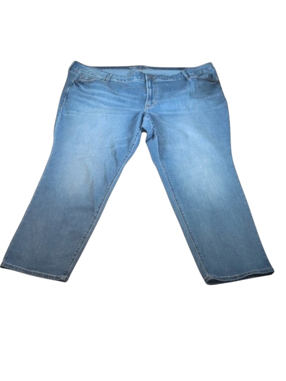 Old Navy Mid Rise Power Slim Straight Medium Wash Jeans Plus Size 26